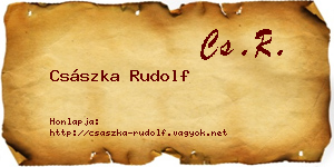 Császka Rudolf névjegykártya