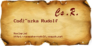 Császka Rudolf névjegykártya