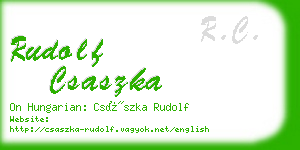 rudolf csaszka business card